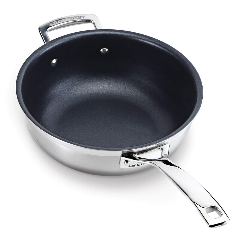 Le Creuset 3-Ply Stainless Steel Non-Stick Chefs Pan - 24cm - Potters Cookshop