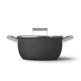 Smeg Cookware 24cm Non-Stick Casserole - Black