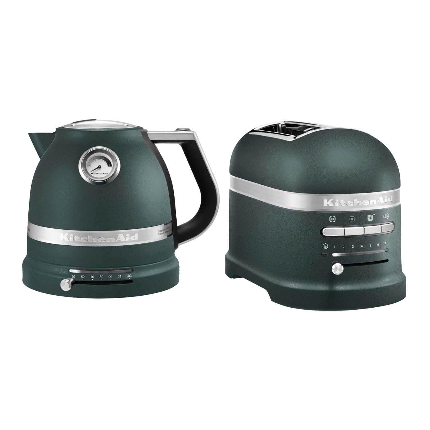 KitchenAid Artisan Kettle Slot Toaster Set Pebble Palm