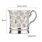 Bia International Porcelain Leaf 400ml Mug - Platinum