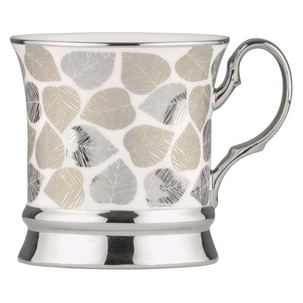 Bia International Porcelain Leaf 400ml Mug - Platinum
