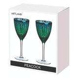 Artland Peacock 2 Piece Wine Glass Set - Potters Cookshop