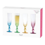 Anton Studios Design Swirl 4 Piece Champagne Glass Set - Potters Cookshop