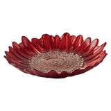 Anton Studio Designs Glass Red Sunflower Bowl - Potters Cookshop
