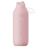 Chilly's Series 2 500ml Flip Reusable Water Bottle - Blush Pink