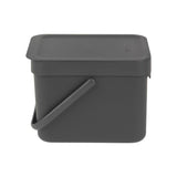 Brabantia Sort & Go 6 Litre Waste Bin - Grey - Potters Cookshop