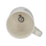 C000051 Victoria & Albert Alice in Wonderland White Rabbit Mug - Pocket Watch Illustration On The Base