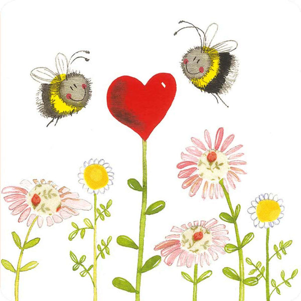Alex Clark Coaster - Bees & Heart