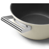 Smeg Cookware 24cm Non-Stick Casserole - Cream