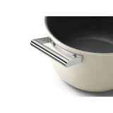 Smeg Cookware 26cm Non-Stick Casserole - Cream