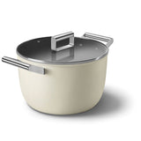 Smeg Cookware 26cm Non-Stick Casserole - Cream