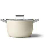 Smeg Cookware 26cm Non-Stick Casserole - Cream
