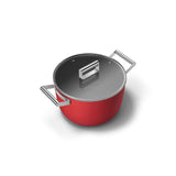 Smeg Cookware 26cm Non-Stick Casserole - Red