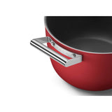 Smeg Cookware 26cm Non-Stick Casserole - Red