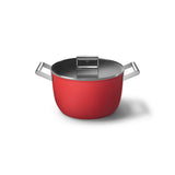 Smeg Cookware 26cm Non-Stick Casserole - Red
