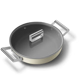 Smeg Cookware 28cm Non-Stick Shallow Casserole - Cream