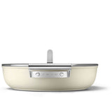 Smeg Cookware 28cm Non-Stick Shallow Casserole - Cream