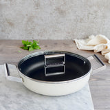 Smeg Cookware 28cm Non-Stick Shallow Casserole - Cream