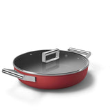 Smeg Cookware 28cm Non-Stick Shallow Casserole - Red
