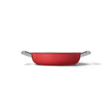Smeg Cookware 28cm Non-Stick Shallow Casserole - Red