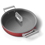 Smeg Cookware 28cm Non-Stick Shallow Casserole - Red
