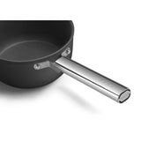 Smeg Cookware 20cm Non-Stick Saucepan with Lid - Black