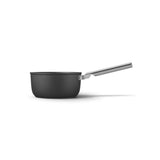 Smeg Cookware 20cm Non-Stick Saucepan with Lid - Black