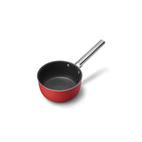 Smeg Cookware 20cm Non-Stick Saucepan with Lid - Red