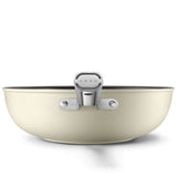 Smeg Cookware 3 Piece Non-Stick Cookware Set - Cream