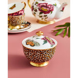 Spode Creatures of Curiosity Sugar Bowl with Lid - Floral / Leopard