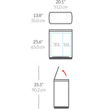 Simplehuman Fingerprint-Proof 46 Litre Kitchen Bin - Brushed Stainless Steel