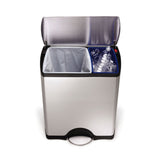 Simplehuman Fingerprint-Proof 46 Litre Kitchen Bin - Brushed Stainless Steel