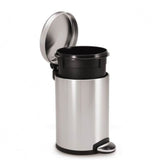 Simplehuman Deluxe Brushed Stainless Steel Round 3L Pedal Bin