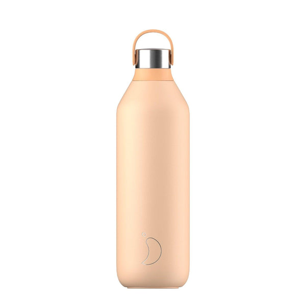 Chilly's Series 2 1 Litre Reusable Water Bottle & 50cl Coffee Cup Set - Peach Orange