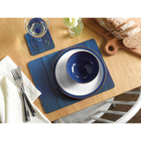 Denby Pottery Colours 12 Piece Placemat & Coaster Set - Blue