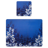 Denby Pottery Colours 12 Piece Placemat & Coaster Set - Blue Foliage