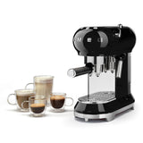 Smeg 50's Style Retro ECF02 Espresso Coffee Machine - Black