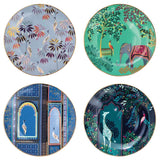 Sara Miller London India Set Of 4 Cake Plates - Assorted