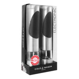 Cole & Mason Richmond Silver Electronic Salt & Pepper Mill - Potters Cookshop
