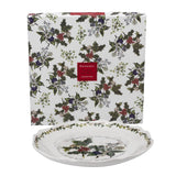 Portmeirion The Holly & The Ivy Christmas Round Scalloped Platter - 28cm