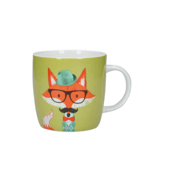 KitchenCraft 425ml Barrel Mug - Fox Specs - Potters Cookshop
