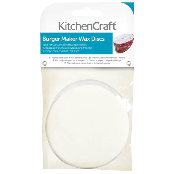 KitchenCraft Burger Maker Wax Discs - 250 Pack - Potters Cookshop