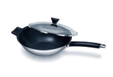 Ken Hom Performance Non-Stick Stainless Steel Wok - 32cm - Potters Cookshop