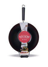 Ken Hom Performance Non-Stick Carbon Steel Wok - 36cm - Potters Cookshop