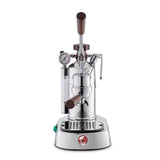 La Pavoni Professional Lusso Manual Espresso Coffee Machine Brown Handle With Cilindro Prosumer Coffee Grinder Set