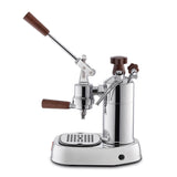 La Pavoni Professional Lusso Manual Espresso Coffee Machine - Brown Handle - Potters Cookshop