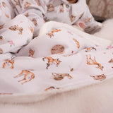 Wrendale Designs by Hannah Dale Little Wren Baby Blanket - Little Forest - Woodland Animals