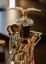 La Pavoni Rose Gold Lever Coffee Machine & Stainless Steel Coffee Grinder Set - Potters Cookshop
