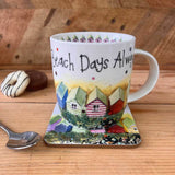 Alex Clark 400ml Mug - Beach Huts