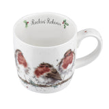Wrendale Designs Christmas China Mug - Rockin Robins